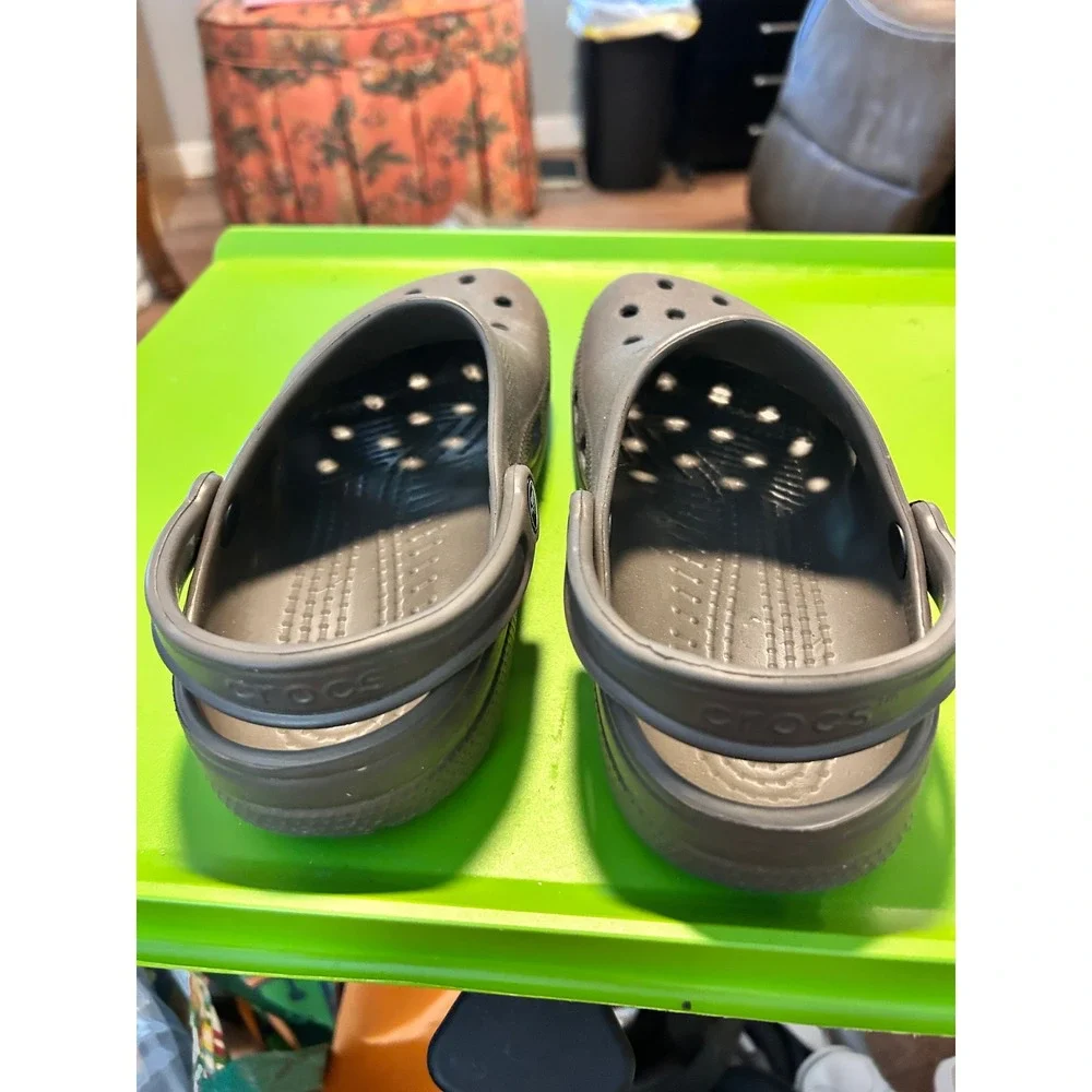 Crocs Classic Clog Kids Slate Grey Slip On Comfort Water Shoes Size J6 8 M6 W8